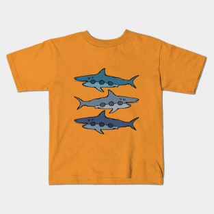 3 sharks Kids T-Shirt